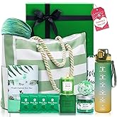 Self Care Gifts for Women - Inspirational Sport Gifts Set for Women with Large Canvas Bag, Water Bottle & Relaxation Spa Gift Baskets, Christmas Holiday Gift for Her Wife Mom Sister, Bestie