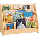OOOK 4-Tier Kids Bookshelf, Wooden Front Facing Bookshelf | Toddler Montessori Bookshelf, Child-Friendly Height, Kids Bookcase, Display &amp; Storage Organizer for Classroom, Nursery