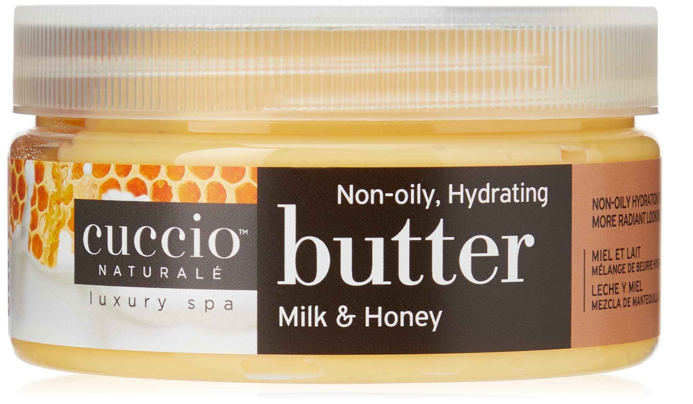 Cuccio Natural Milk & Honey Body Butter 226g, Ultra Hydrating & Nourishing Body Cream with Cocoa Butter for Soft, Smooth Skin, Daily Moisturiser
