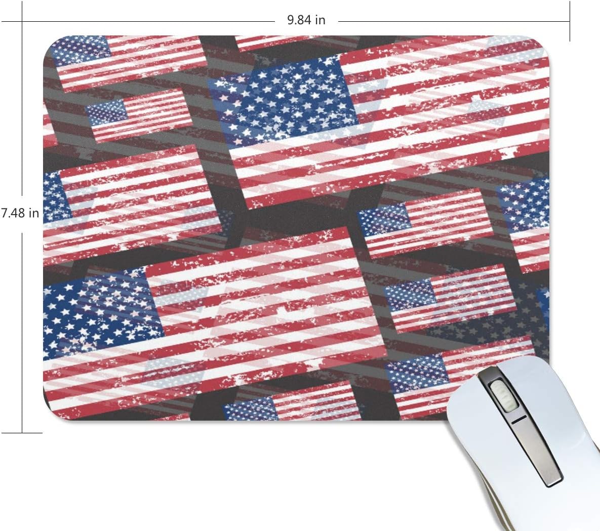 VIKKO Vintage American Flag NonSlip Rubber Mouse Pad