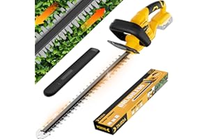 TAIRDA Hedge Trimmer for Dewalt 20V Battery (NO Battery), Cordless Electric Hedge Trimmer with 1600RPM Brushless Motor, 22'' Dual-Action Blade with 3/5'' Cutting Capacity (Bare Tool)