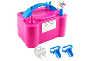 KOSBON Balloon Pump 600W 110V Electric Balloon Pump Portable Electric Inflator Balloon Air Pump-2 Tying Tools Balloon Blower for Party Decoration