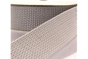 HAIRBOW CENTER LLC HBC | 1 Inch Polypropylene Webbing - Gray 25 Yards