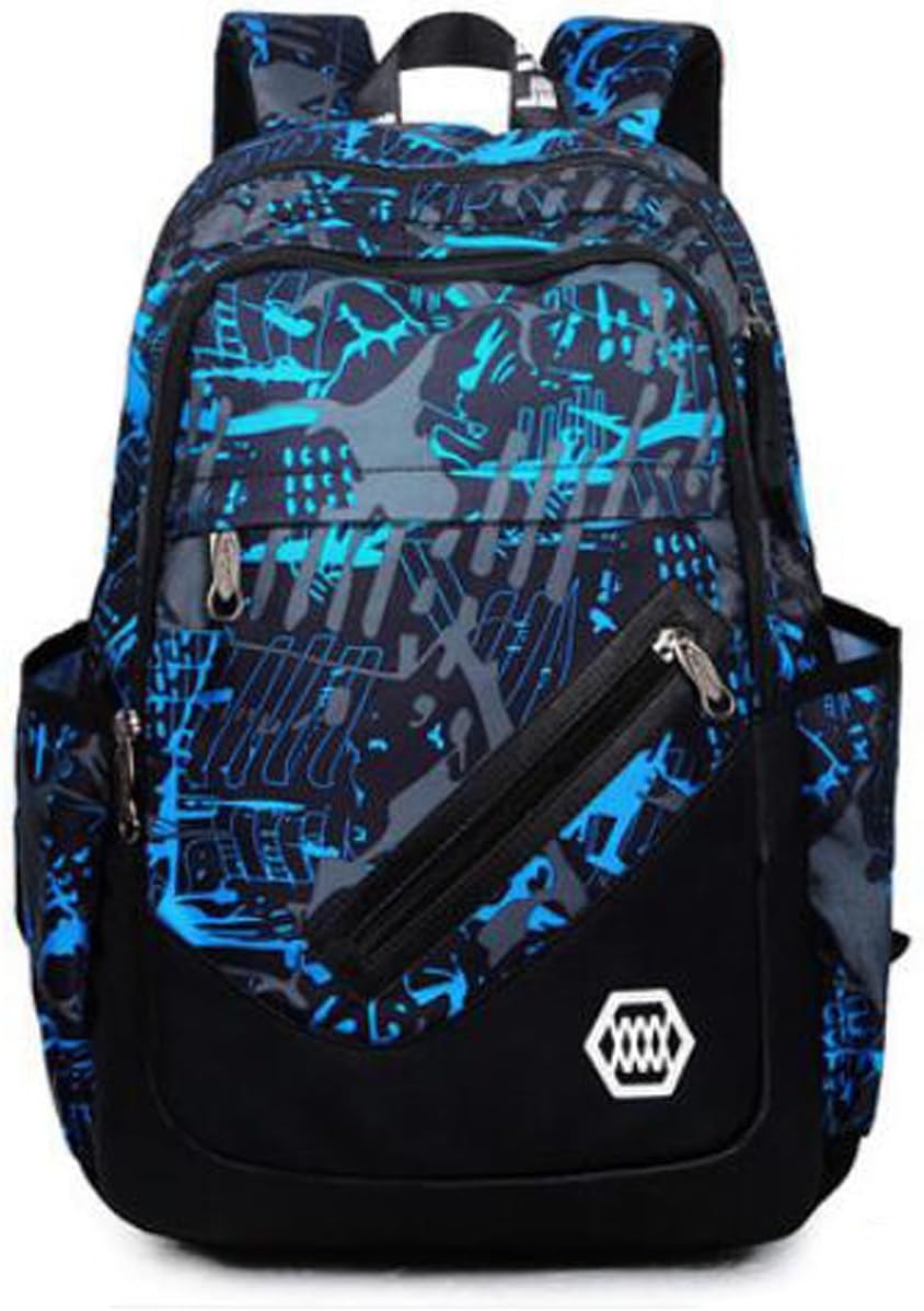 Hiking and Leisure Teenage Boys Graffiti Printing Backpack School Bag Laptop Books Bag Travel Rucksack