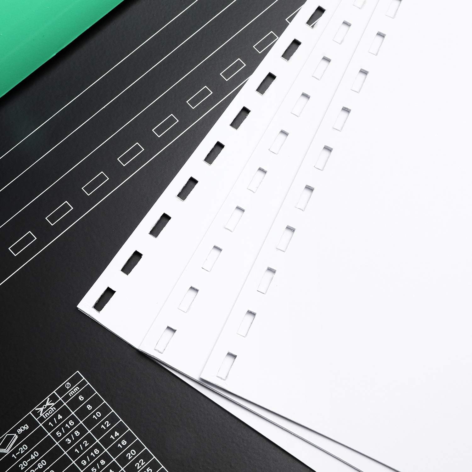 OFFNOVA 21-Hole 450 Sheets Paper Comb Punch Binder, Binding Machine for Letter Size / A4 / A5, Easy to Punch Handle, Adjustable Margin : Office Products