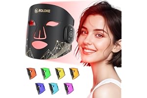 FOLOKE Red Light Therapy Mask for Face, Glow Wireless LED Face Mask Light Therapy with Near-Infrared Red Light (NIR), Body Beauty Machine for Care at Home