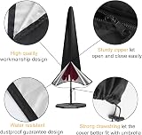 OKPOW Parasol Cover 600D Waterproof 2m-3m UV Windproof with Zip view 5