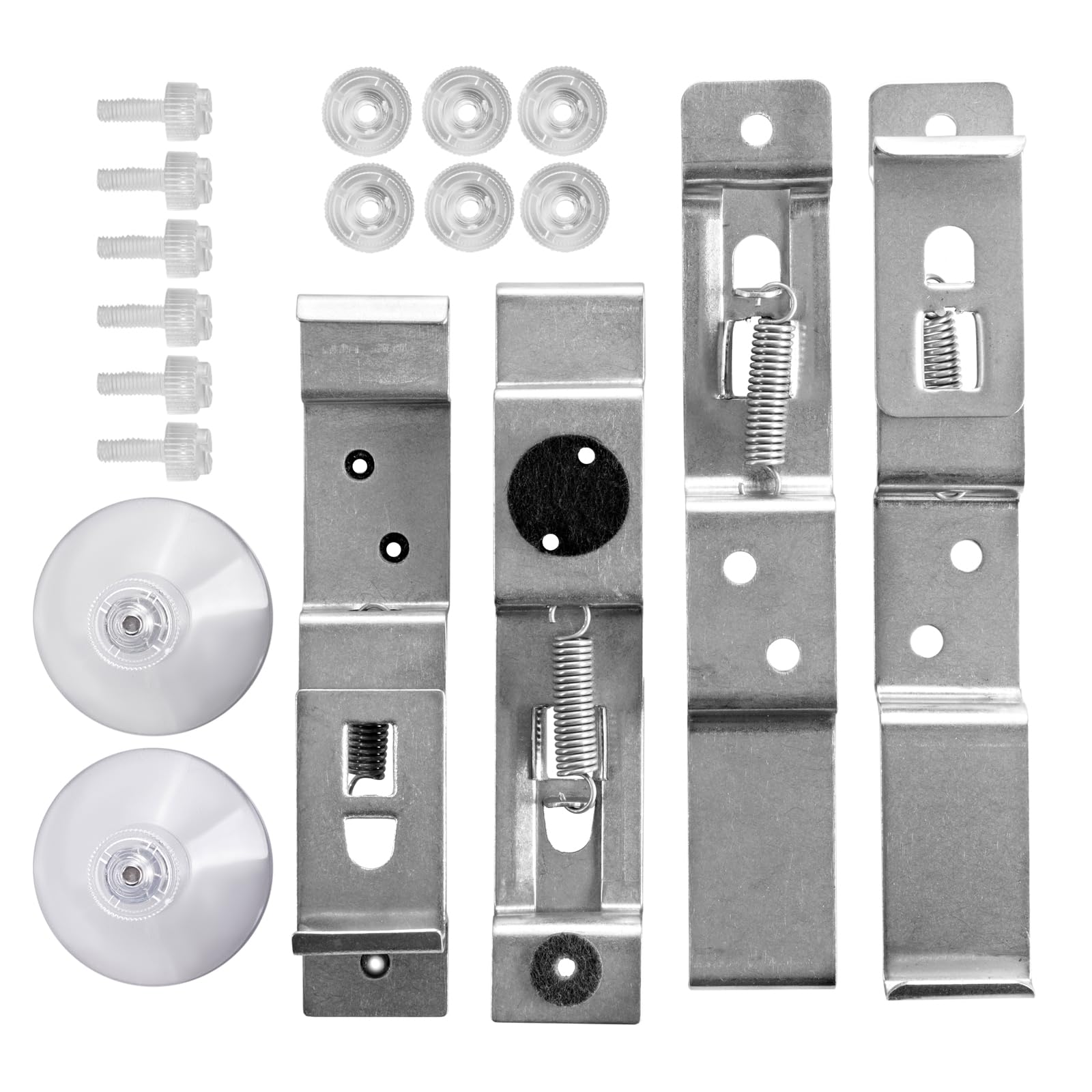 BITS4REASONS - TRADE PLATE HOLDERS MULTI PURPOSE CLIP ON BRACKETS AND SUCTION CUP SET- ALLOWS ORIGINAL PLATE TO BE SEEN AS PER DVLA GUIDANCE NOTES ON TRADE PLATES - SINGLE PLATE SET