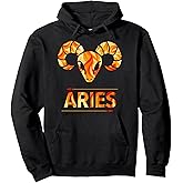 Aries Zodiac Sign Spring Fire Sign Iridescent Aries Pullover Hoodie