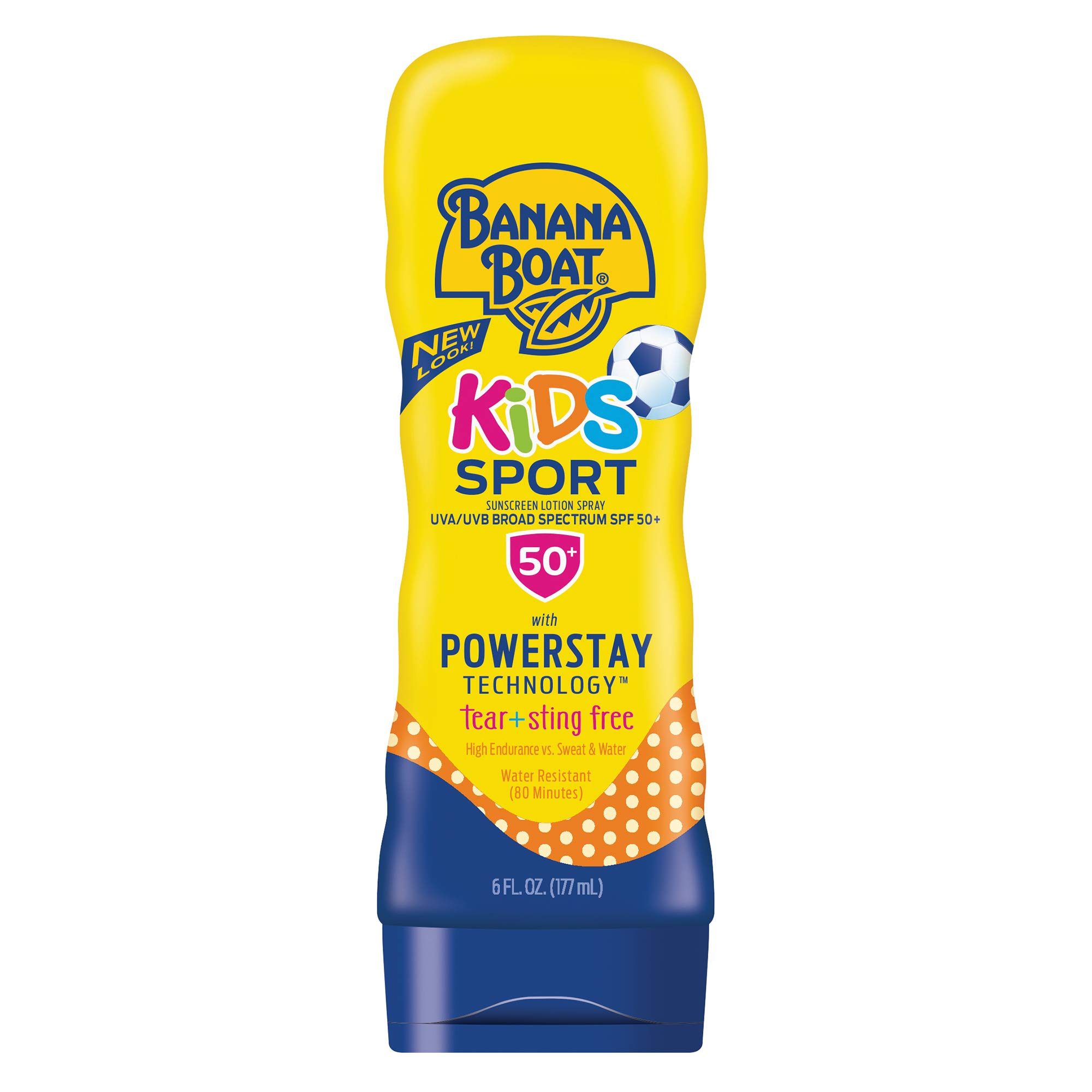 Banana Boat Kids Sport Tear-Free, Sting-Free Broad Spectrum Sunscreen Lotion, SPF 50+ - 6 Ounce