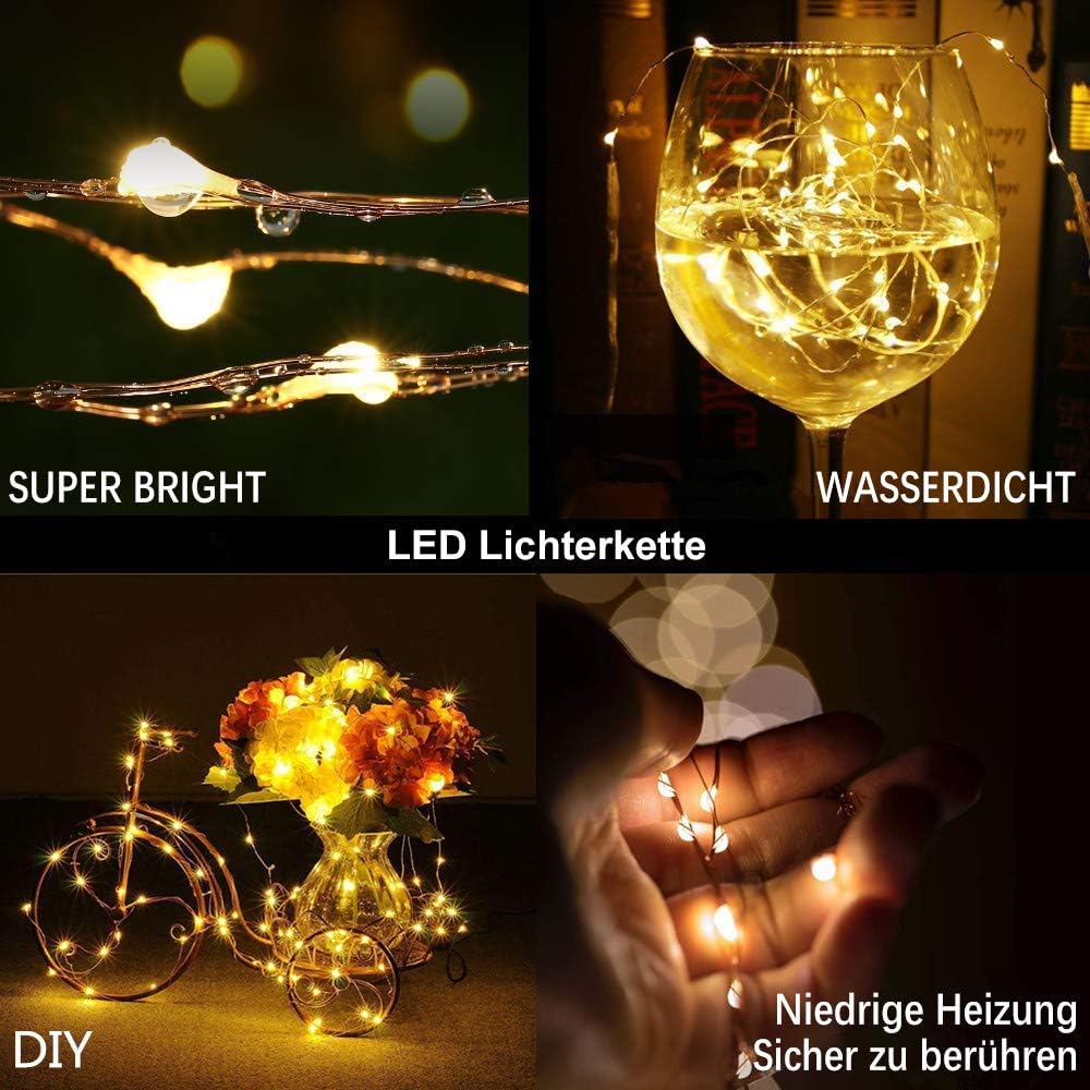 Vacoulery Micro Led String Lights Battery Powered - Image 3