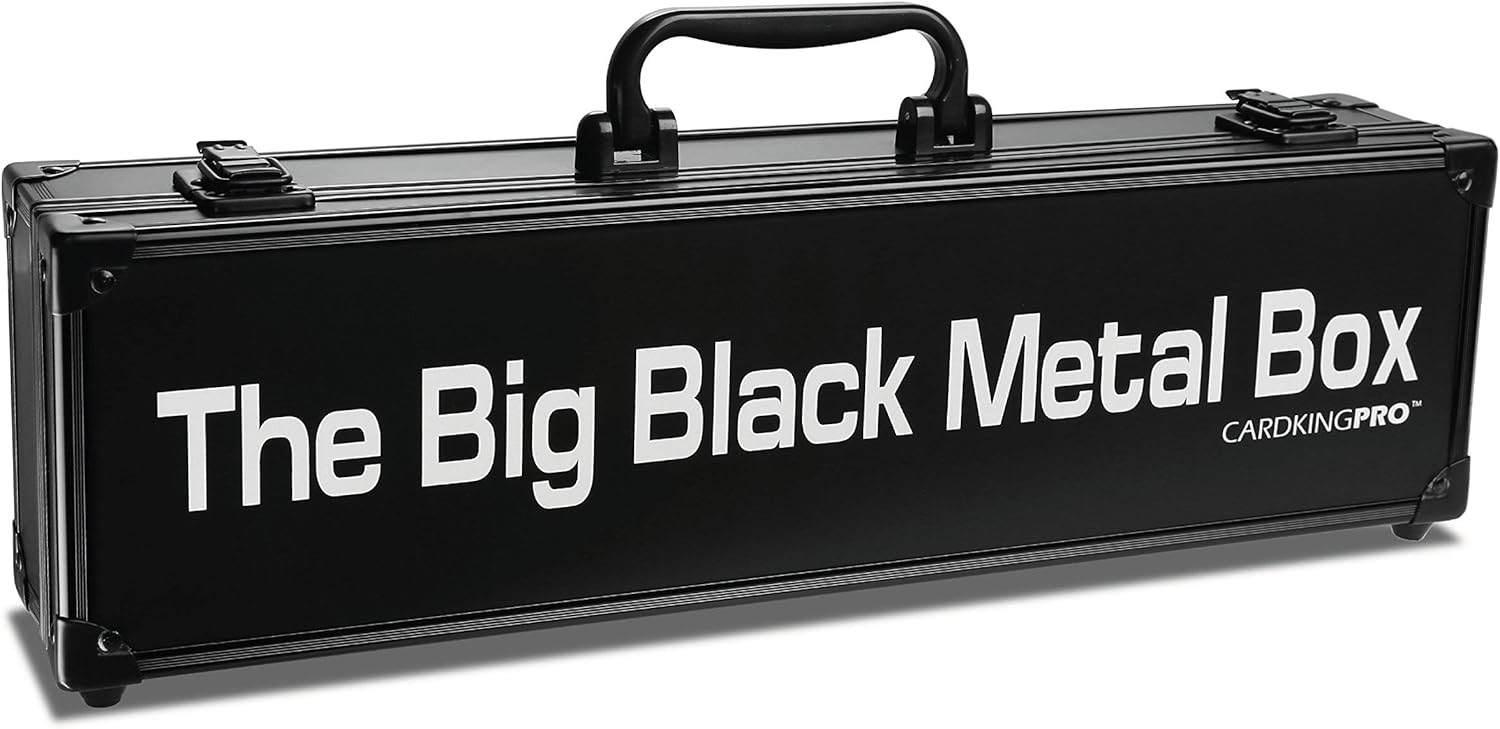 The Big Black Metal Box, Compatible with Cards Against Humanity, Magic The Gathering, MTG, (Game Not Included) | Includes 8 Dividers | (Long Version) Fits up to 1400 Loose Unsleeved Cards