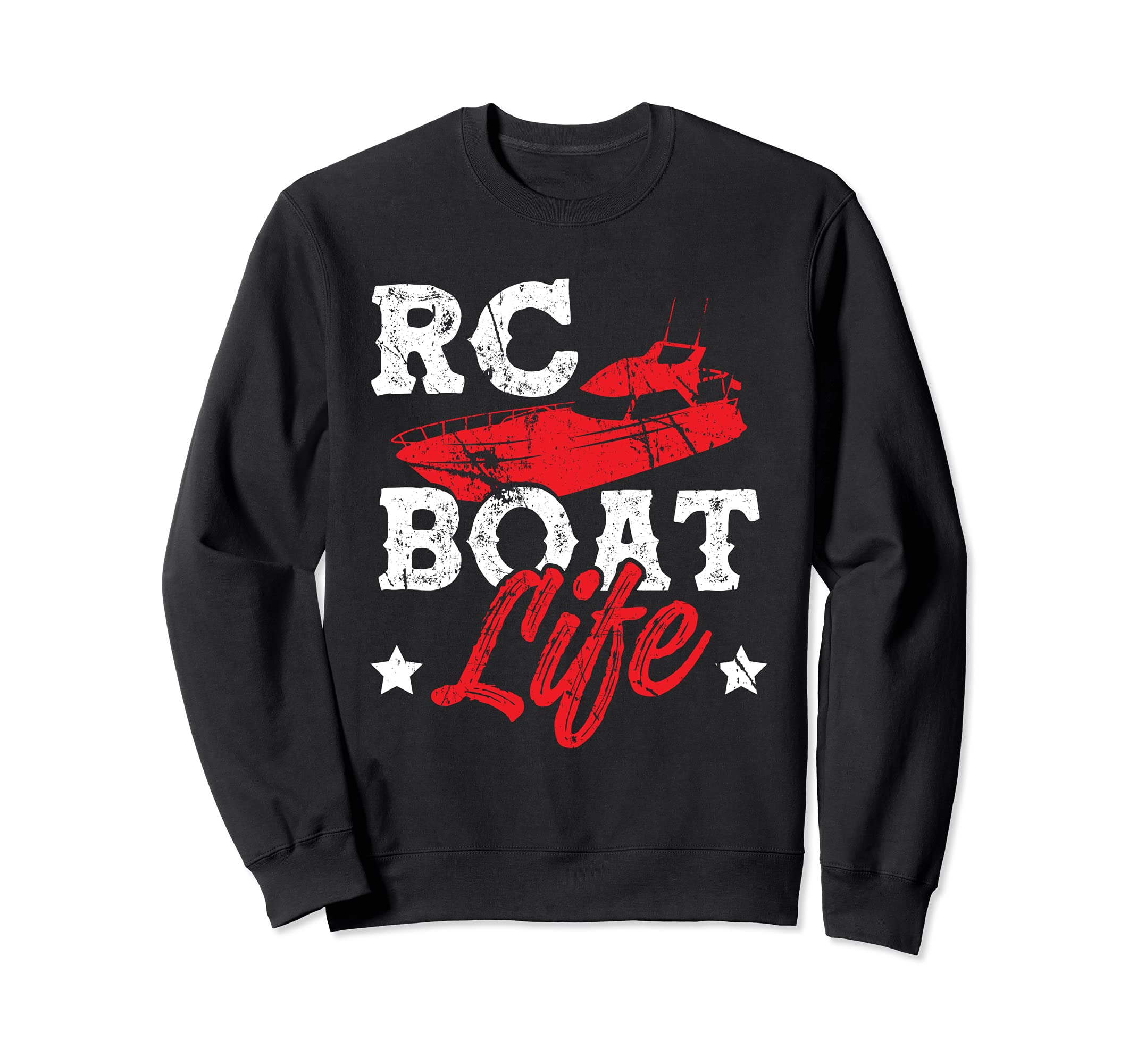 RC Boat Life Remote Control Boat Racing Collector Distressed Sweatshirt