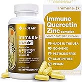 Immune-fx Advanced One-A-Day Zinc Ionophore Immune Support Supplement, Chelated Zinc, Quercetin, Antioxidant Vitamin C, D3, K2 MK7, DNA, Heart, Sinus, & Seasonal Health Supplemetns 60 Vegan Capsules