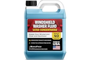 Maplefield Windshield Washer Fluid Concentrate - 8 Fl Oz, Makes 40 gal - All-Season Streak-Free Windshield Wiper & Window Washer Fluid