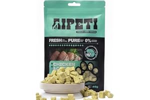 AIPETI Freeze Dried Cat Grass Treats, Tasty Chicken Flavor, Cat Chew Treats for Dental Cleaning and Hairball Control, Fresh Breath & Healthy Digestion, High Protein & Grain Free Snacks