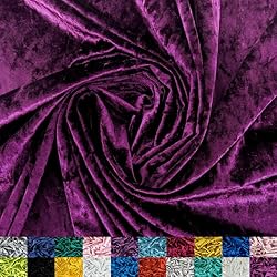 Ice Fabrics Stretch Crushed Velvet Fabric by The