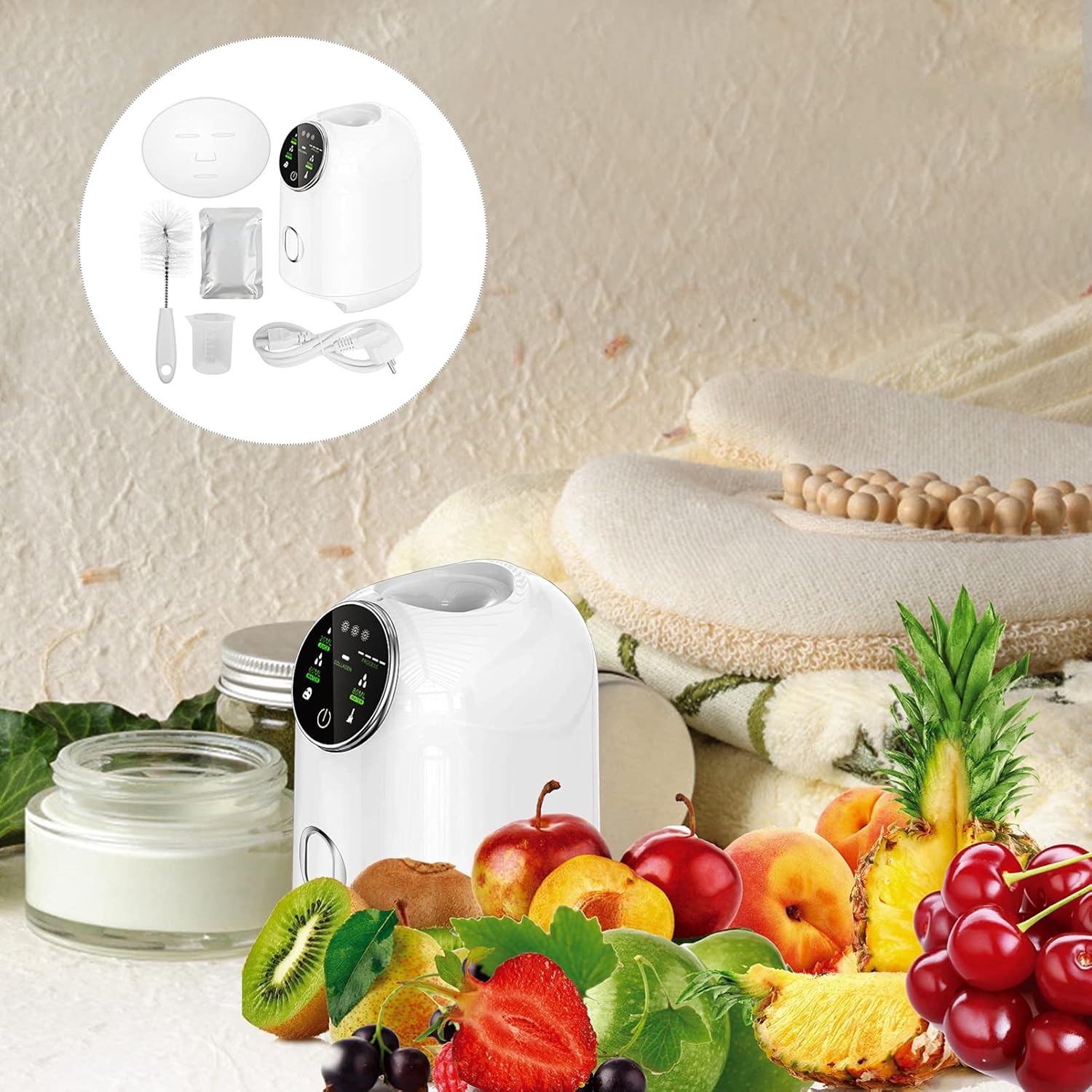 Aooty Face Machine DIY Fruit Vegetable Facial Maker Machine Facial Care Beauty Machine Automatic