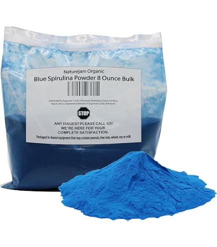 Amazon.com: Naturejam Blue Spirulina Powder 8 Ounce Bulk-Premium