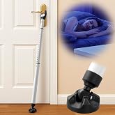 3-in-1 Door Security Bar with Heavy-Duty Metal, Adjustable 16"-41.7" Door Lock Stick,Sliding Patio Door Security Bar with 2.8" Non-Slip Base for Home,Apartment,Travel Safety&ndash;Portable Door &amp;Window Lock