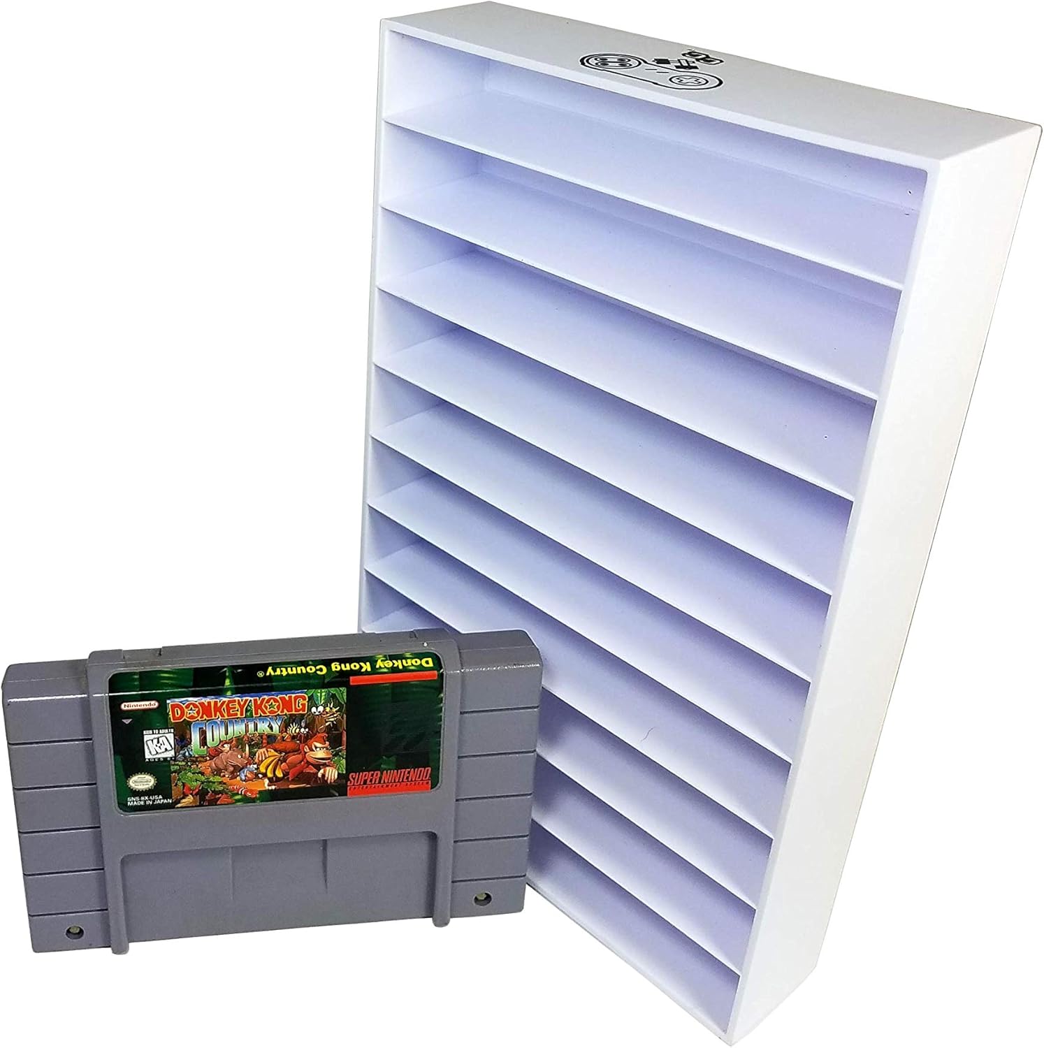 White SNES Game Tray, Dust Protector, Cartridge Sleeve, Super Nintendo: Electronics