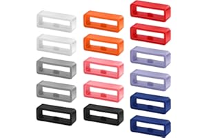 Mabor 16 Pack Magic Band Holder Clips, Smart Watch Band Fixing Rings, Silicone Locks Clips Strap Holder Watch Strap Replacement Accessories (Multi-Color)