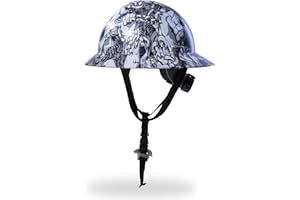 AnTools Skeleton Pattern Design Full Brim Hard Hat, OSHA Approved Construction Hard Hats for Men, 4-Point Adjustable Suspension, ANSI Z89.1