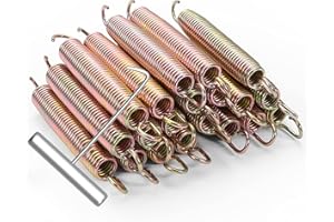 Blanketown 3.5", 5.5", 6.5", 7" Trampoline Springs with Free T-Hooks, Replacement Trampoline Springs, High-Extension, Durable, Weather-Resistant Commercial Size Springs - 20-Pack