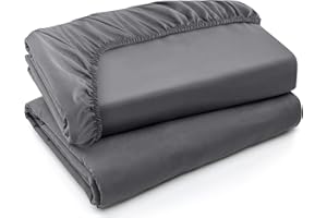 Utopia Bedding Twin Fitted Sheets - Bulk Pack of 2 Bottom Sheets - Soft Brushed Microfiber - Deep Pockets - Shrinkage & Fade 