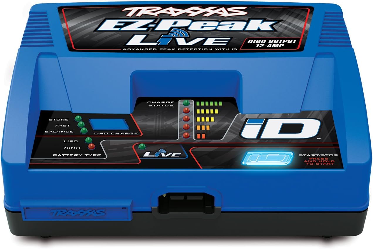 Traxxas 2971 EZ-Peak Live 12-Amp NiMH/LiPo Fast Charger with ID Technology Vehicle: Toys & Games
