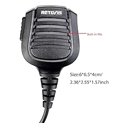 Retevis RT68 Shoulder Speaker Mic, IP54 Waterproof