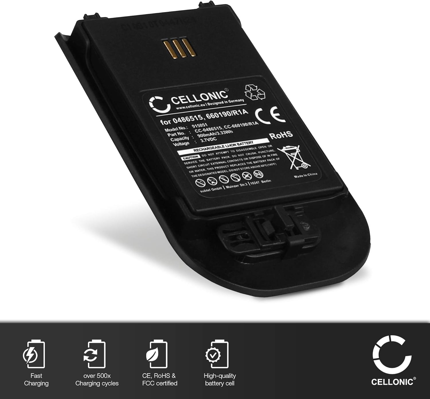 CELLONIC, battery compatible with Unify OpenStage WL3 compatible with Avaya DECT 3735, DECT 3730 (900mAh - Image 3