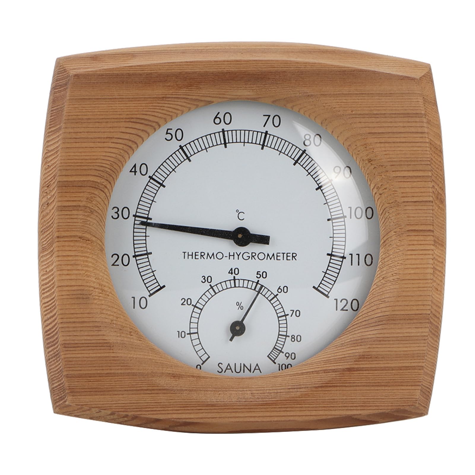 Haosie 2-In-1 Sauna Room Thermometer and Hygrometer, Wooden Sauna Accessory for Steam Room