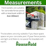 HowseHold Hanging Basket Brackets for Concrete Posts 4 Pack view 3