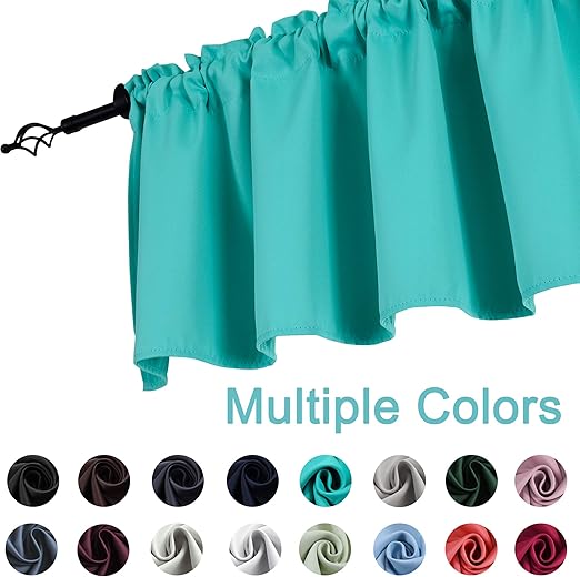 Amazon Com Keqiaosuocai Turquoise Window Valance For Kitchen 52