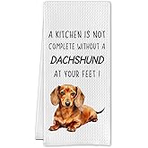Cilri Dachshund Kitchen Towels,Funny Dachshund Hand Towels,Dachshund Tea Towels,Dachshund Dish Towels Decor for Bathroom Kitchen,Dachshund Gifts,Dachshund Gifts for Women,16 X 24 Inches