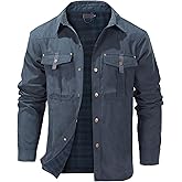 Mr.Stream Men's Lightweight Long Sleeved Snap Plaid Western Cowboy Flannel Lined Shirts Jackets