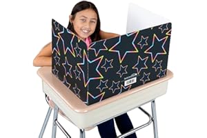 Really Good Stuff Standard Neon Pop Privacy Shields Set of 12 Matte for Student Desks - Enhance Focus and Eliminate Distractions in Classroom or at Home