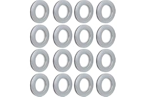 LANDGOO 16 Pack Plastic Curtain Grommets 40mm Drapery Grommet Inner Diameter (1-9/16") Nanoscale Low Noise Curtain Rings for Hanging Curtain