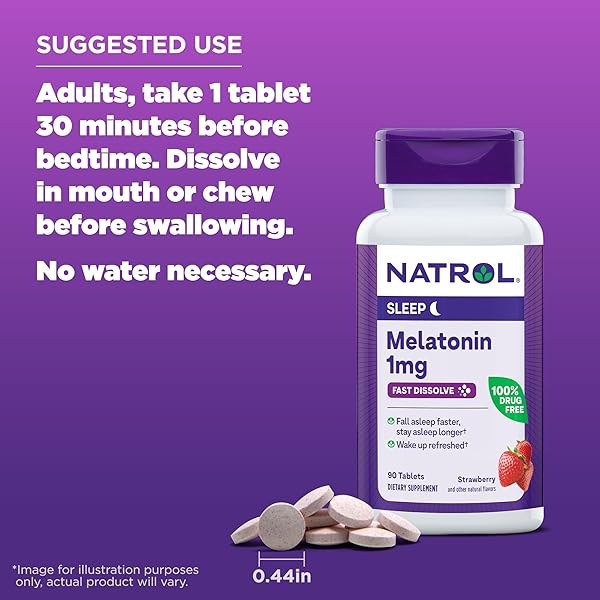 NATROL FAST DISSOLVING MELATONIN – 1 MG – 90 TABS