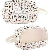 G2TUP Pilates Lover Gift If It's Easy It's Probably Not Pilates Makeup Bag Pilates Coach & Trainer Cosmetics Bag Pilates Instructor Zipper Pouch Travel Bag (Nicer After Pilates TM)