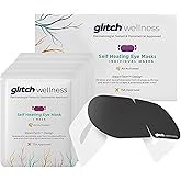 Glitch Self Heating Eye Mask - Steam Eye Mask for Dry Eyes, Soothing Relief, Stress Reduction - Disposable Warm Eye Compress Moist Heat