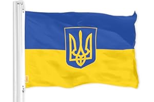G128 Ukraine Ukrainian Coat of Arms Flag Printed 4x6 Ft