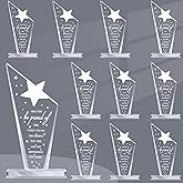 Bucherry 10 Pcs Employee Appreciation Awards for Coworker Acrylic Thank You Trophy May You Be Proud of The Work You Do Sign Prizes Retirement Goodbye Farewell Gift for Women Men(Stylish)