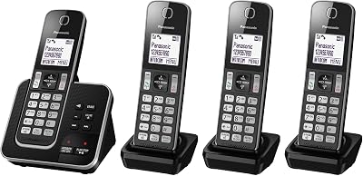 Panasonic KX-TGD624 Cordless Phone with Call Block and Answering Machine Pack 4