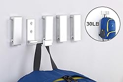 Foldable Adhesive Hooks,Heavy Duty Wall Hooks Zn Cu