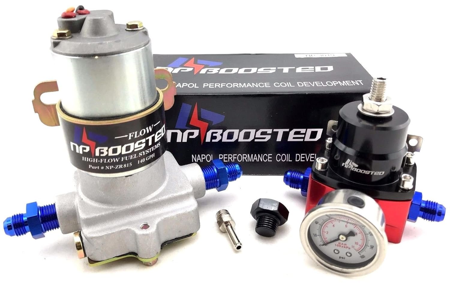 Hi Flow Performance Electric Fuel Pump 140GPH Regulator & Pressure