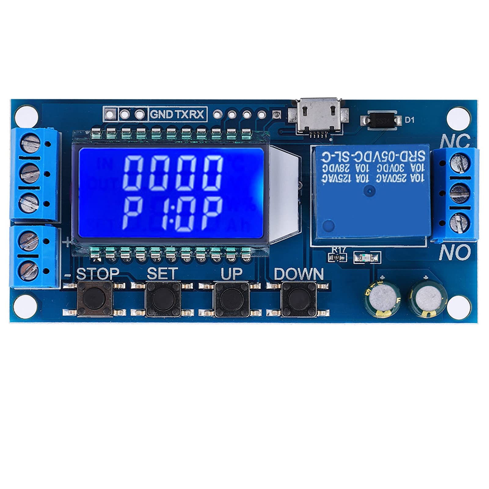 5V 12V 24V Delay Controller Board Delay Off Cycle Timer 0.01s - 9999min