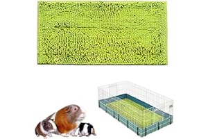 Oncpcare 47x24 Guinea Pig Cage Liner Fleece Bunny Liner Bed House Pad Winter Warm Squirrel Hedgehog Rabbit Chinchilla Bed Mat Hamster Rat Cage Accessories, (Green)