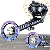 Coolpow for MagSafe Car Mount【Windshield+Vent+Dash】Magnetic Phone Holder for Car Phone Holder Mount Cell Phone Holders for Your Car Accessories Suction Phone Mount for Car Truck Stand for iPhone 17 16